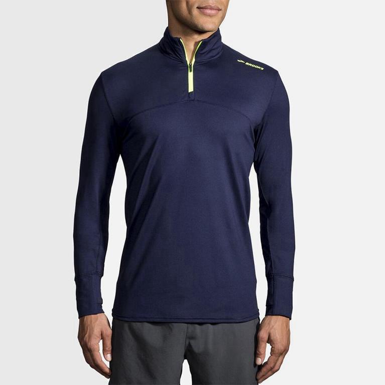 Brooks Dash Half Zip Jaquetas De Corrida Homem Azuis (08312ZETH)